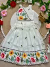 Ajd 8202 Crunchy Silk Floral Embroidery Work Kids Lehenga Choli